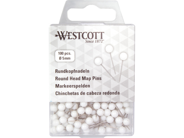 Markeerspelden Westcott 5mm wit, 5mm x 16mm