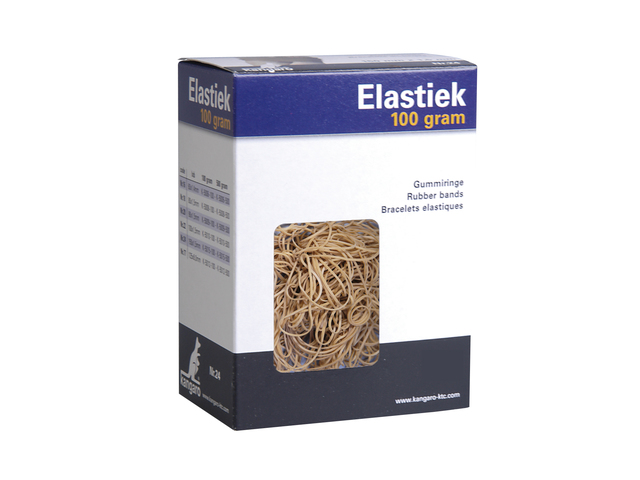 Elastiek Kangaro nr. 20 90x1,5mm 100gr naturel