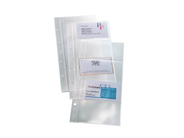 Visitekaarthoes pak a 10 tas voor 80 kaartjes tot 90x58mm