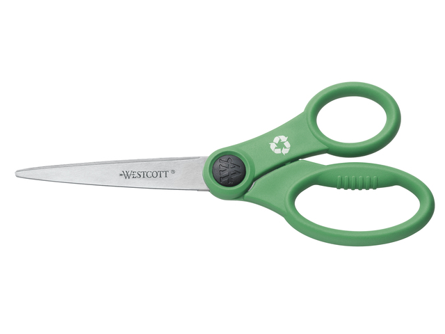Schaar Westcott Microban 18cm Kleen Earth RVS recycled grip