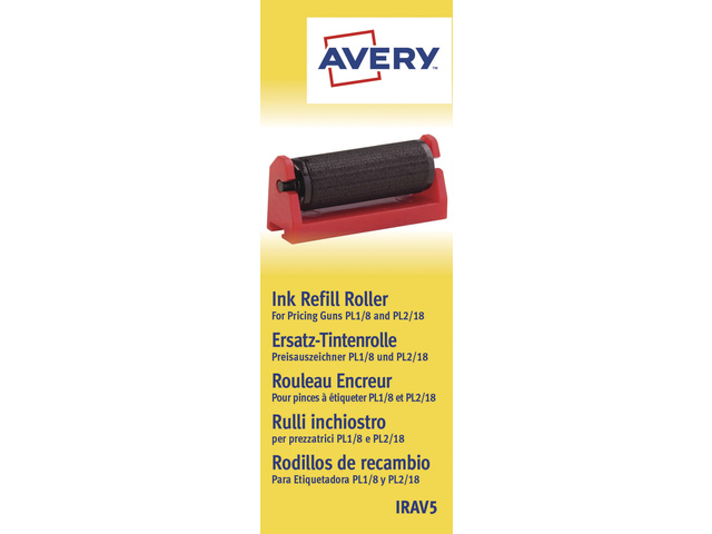 Inktrol voor prijstang Avery PL1/8 en PL2/18, 5 stuks