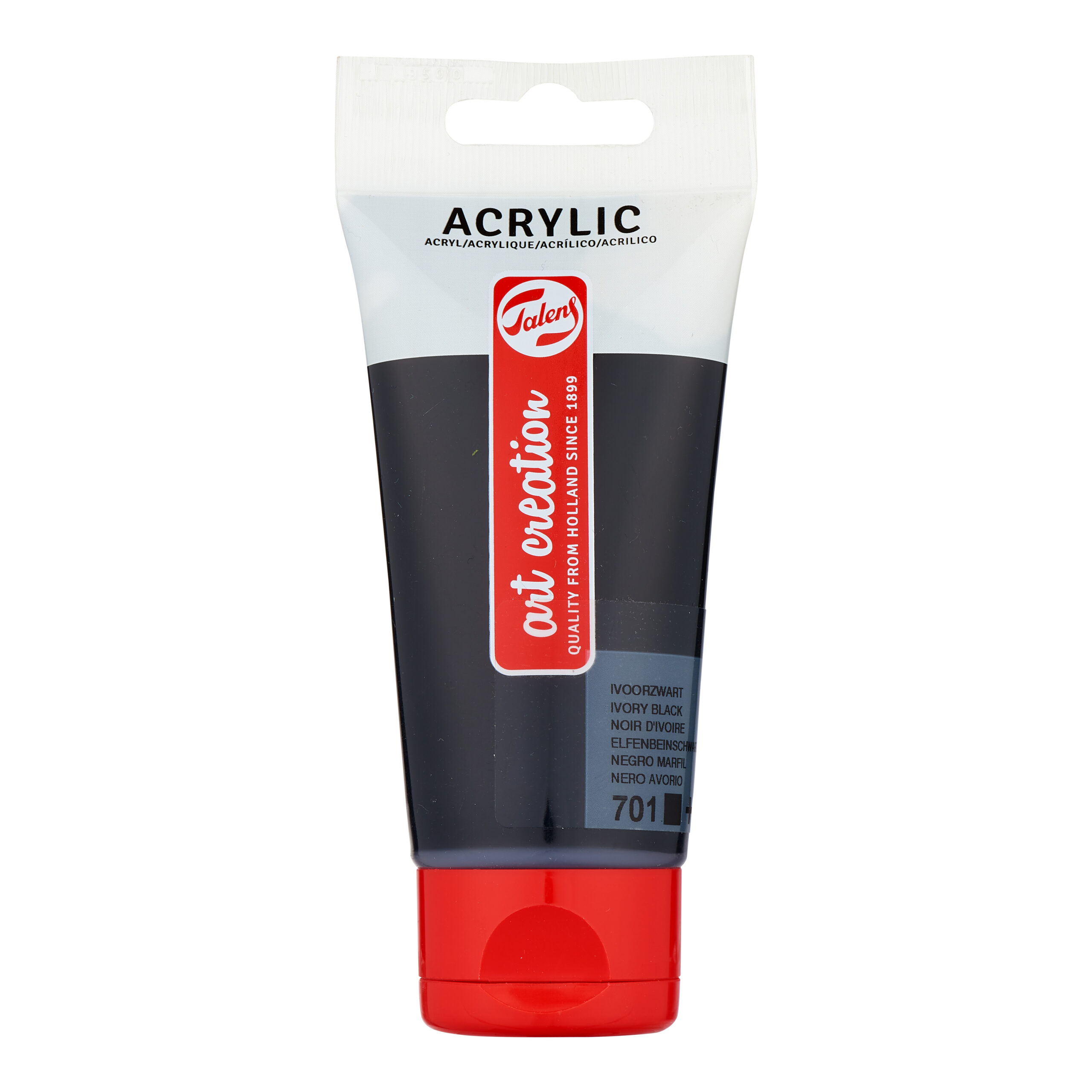 Talens Art Creation Acrylverf Tube 75 ml Ivoorzwart 701