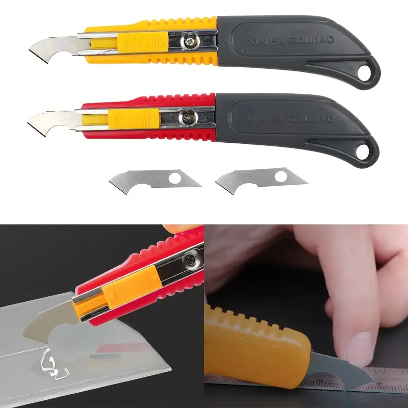 A Cutting Knife Equipped with Two Extra Blades,