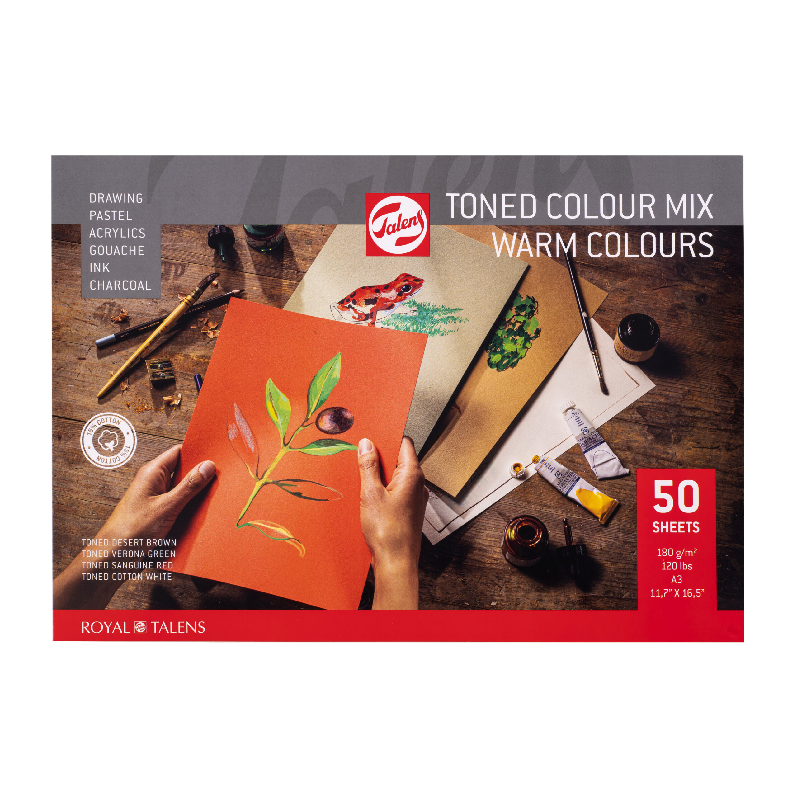 Talens Toned Paper mix warm A3 180 g 50 Vellen