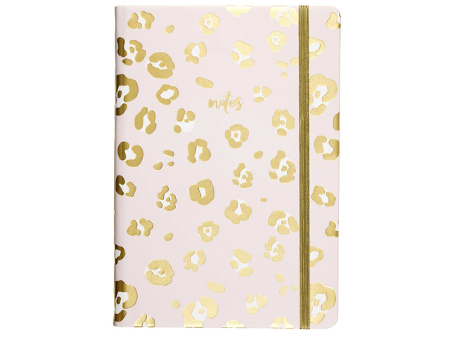 Notitieboek Eccolo Leopard lijn ca.15x20cm 80gr. 256pag.