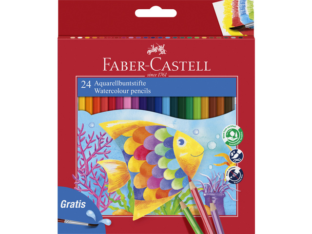 Aquarelpotlood FC Kinder etui a 24st. met penseel