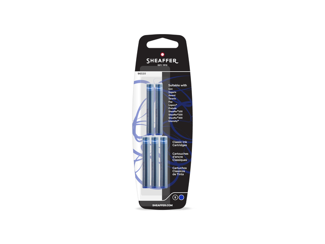 Inktpatronen SHEAFFER blauw 5 stuks
