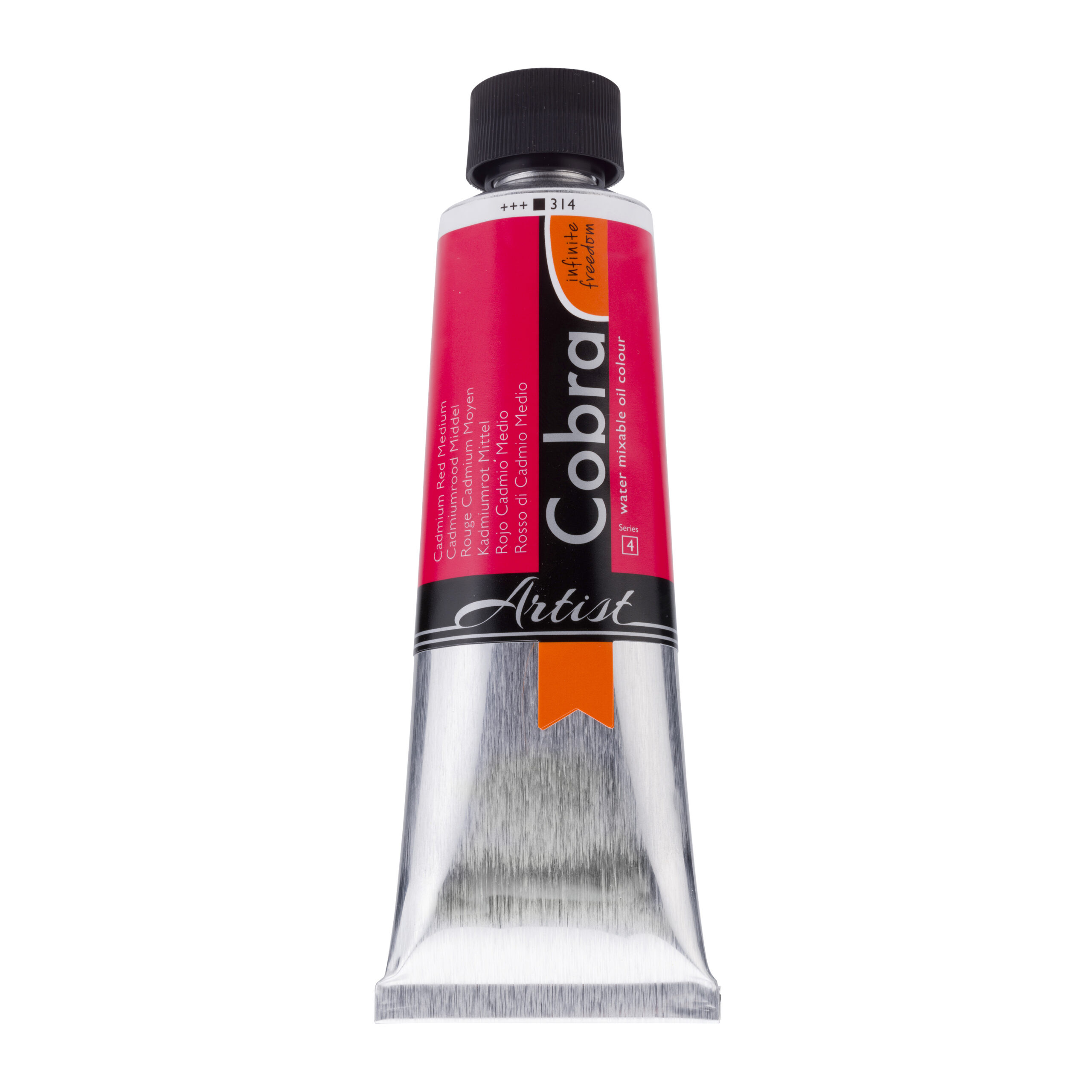 Cobra Artist Water Vermengbare Olieverf Tube 150 ml Cadmiumrood Middel 314