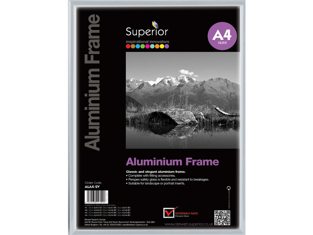 Fotolijst Seco A4 zilver geborsteld aluminium 11 mm