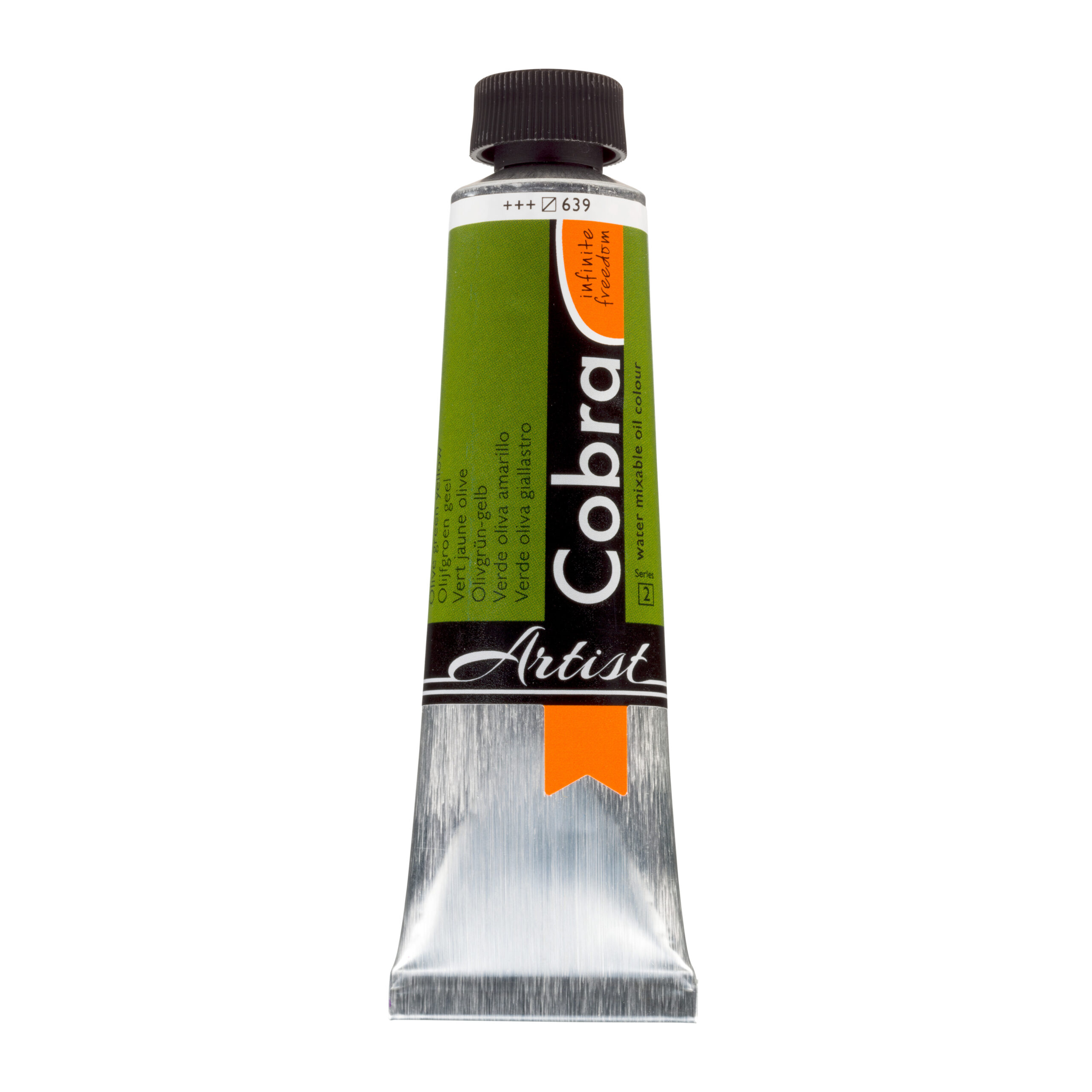 Cobra Artist Water Vermengbare Olieverf Tube 40 ml Olijfgroen Geel 639