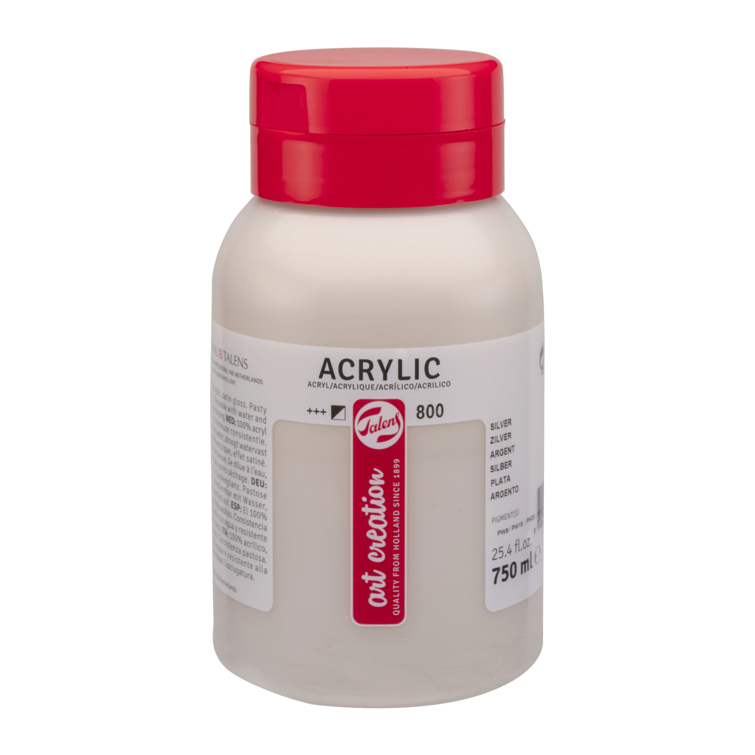 Talens Art Creation Acrylverf Pot 750 ml Zilver 800