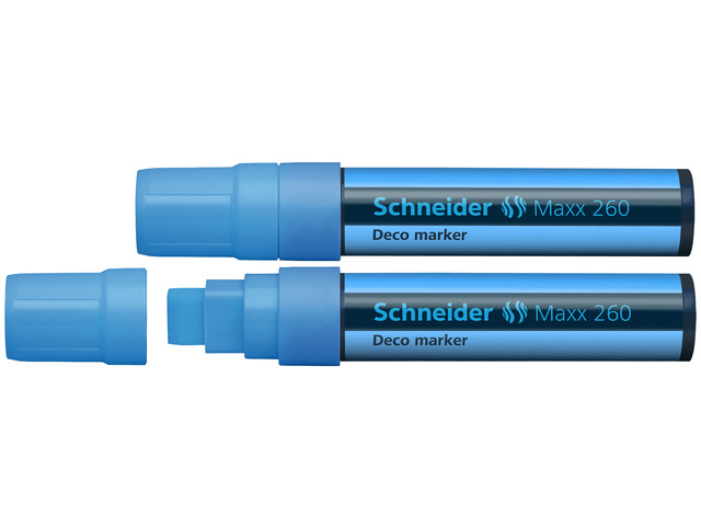 Krijtmarker Schneider Maxx 260 fluor blauw set van 2