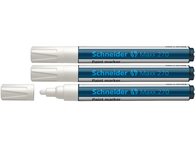 Lakmarker Schneider Maxx 270 1-3 mm wit set van 3