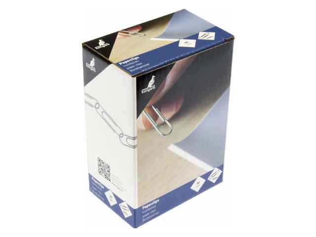 Paperclips Kangaro 30mm rond doosje 1000 stuks, verzinkt