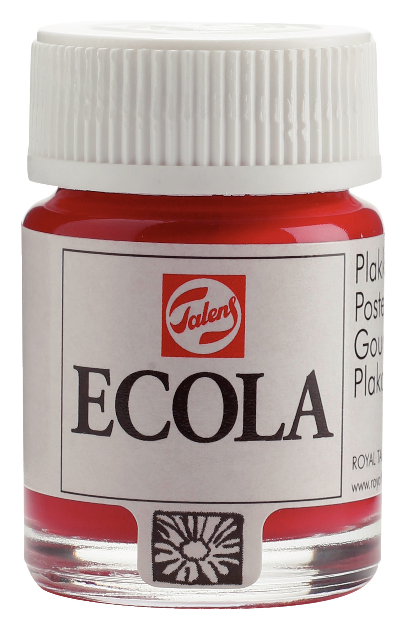 Ecola Plakkaatverf Fles 16 ml Karmijn 318