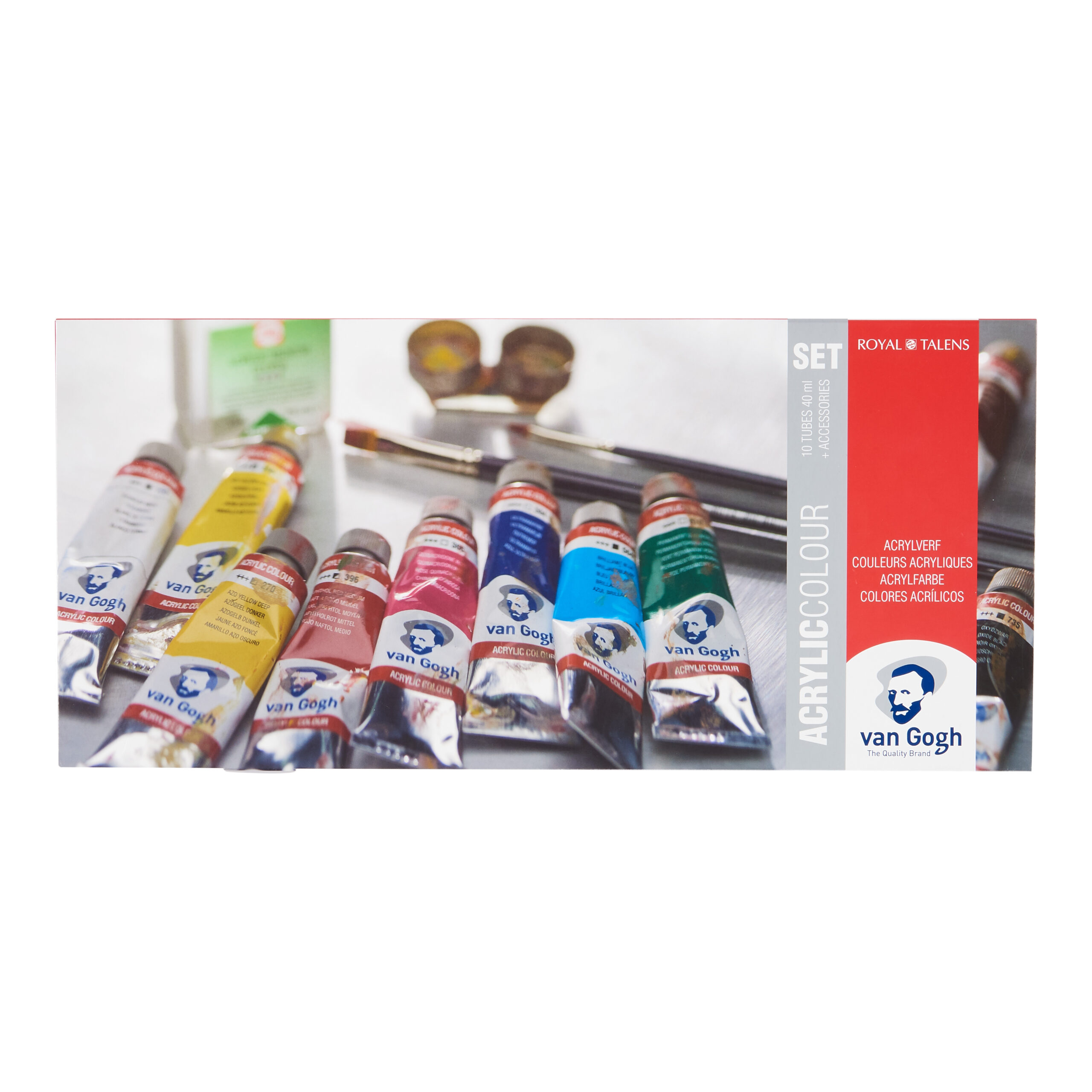 Van Gogh Acrylverf uitgebreide set met 10 kleuren in tubes van 40 ml