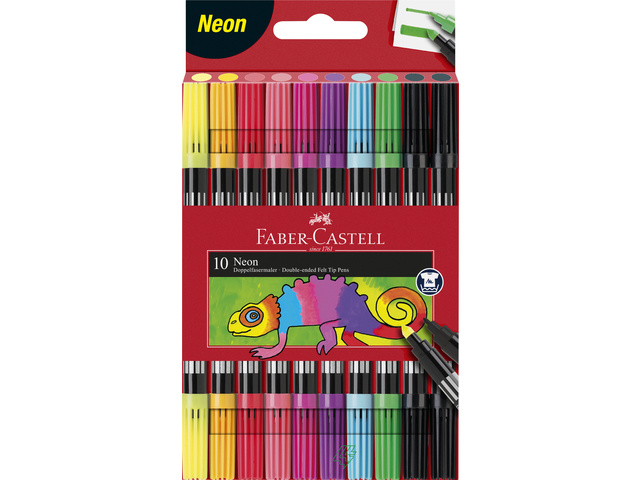 Duo-viltstift FC set 10x neon kleuren