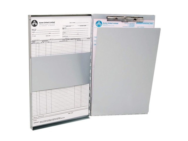 Klembord Westcott met opberg- vak aluminium A4 (9" x 12") - AC-E17004