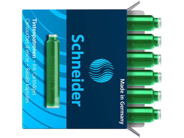 Inktpatronen Schneider groen doos 6st.