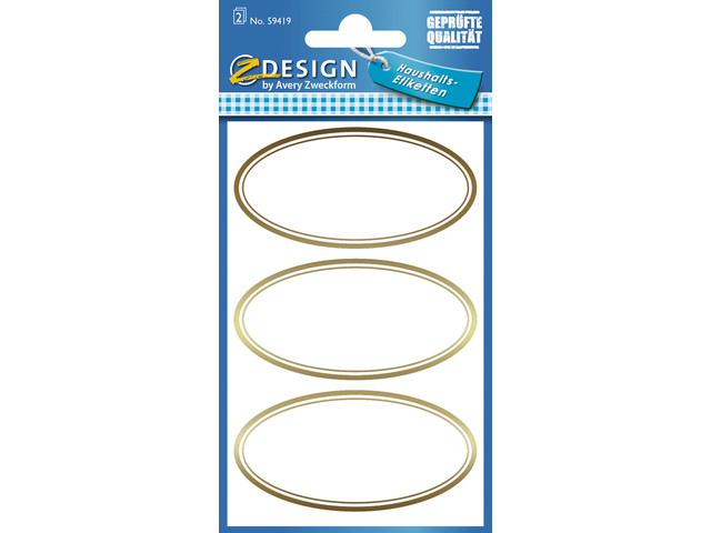 Huishoudetiket Z-design Home goud 2 vel a 3st.