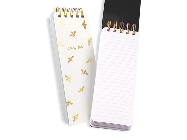 Notitieblok Eccolo spiraal Busy Bee lijn ca.8x23cm 100gr.