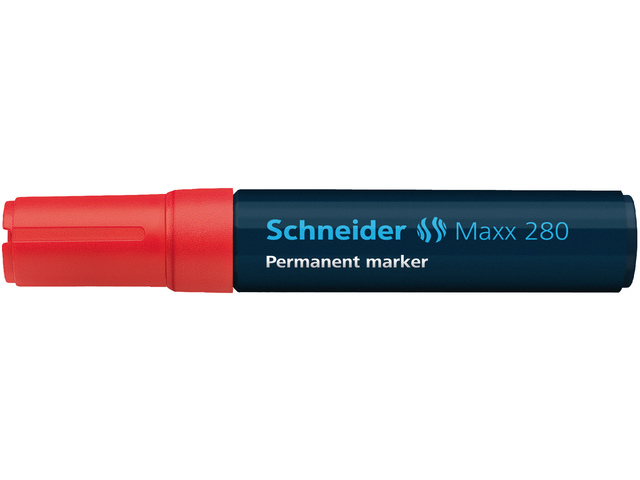 Marker Schneider Maxx 280 permanent, beitel punt rood
