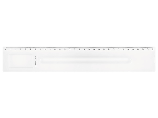 Liniaal Aristo met loep 30 cm