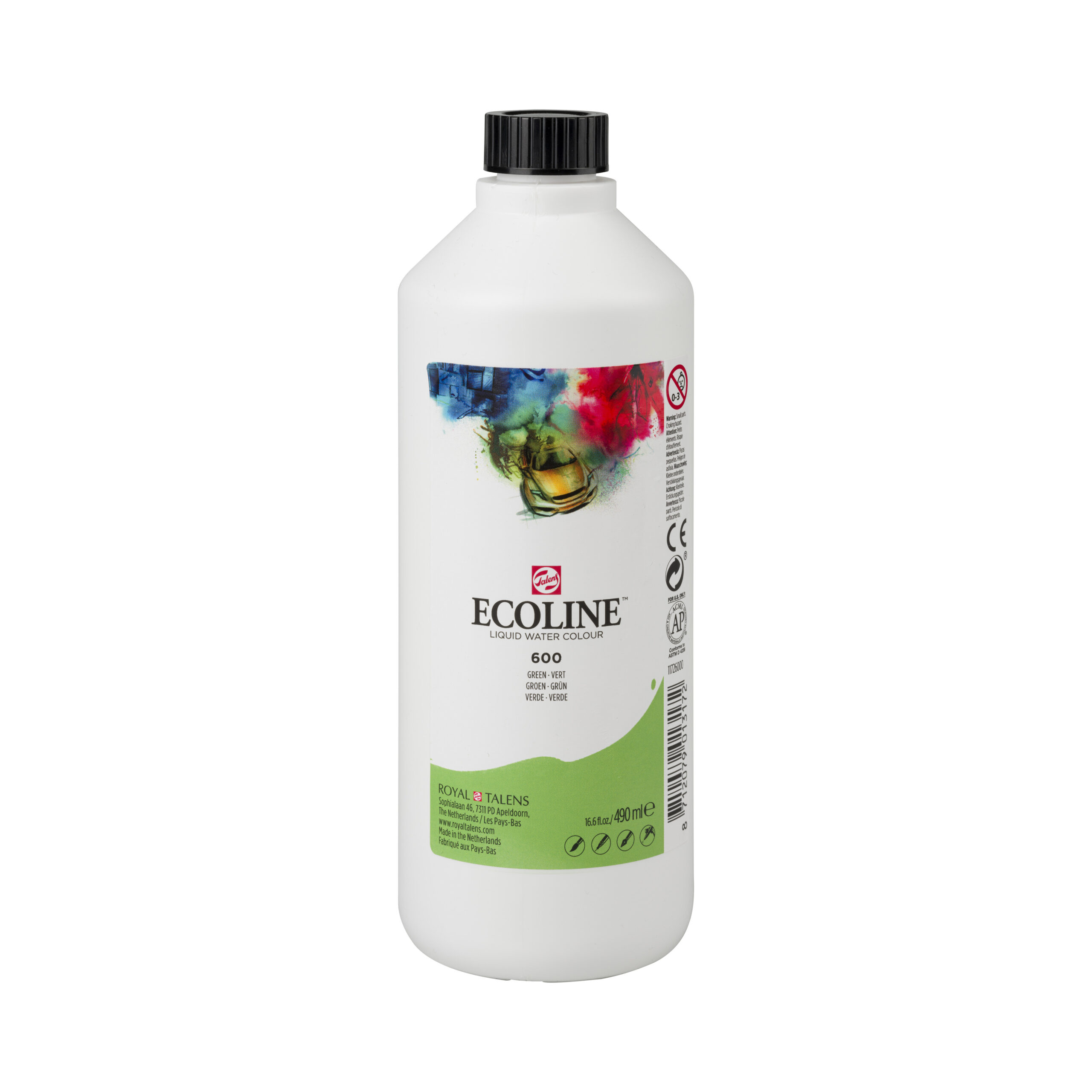 Ecoline Vloeibare Waterverf Fles 490 ml Groen 600