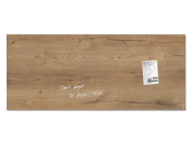 Glasmagneetbord XL Sigel N.Woo Natural Wood 1300x550x15mm