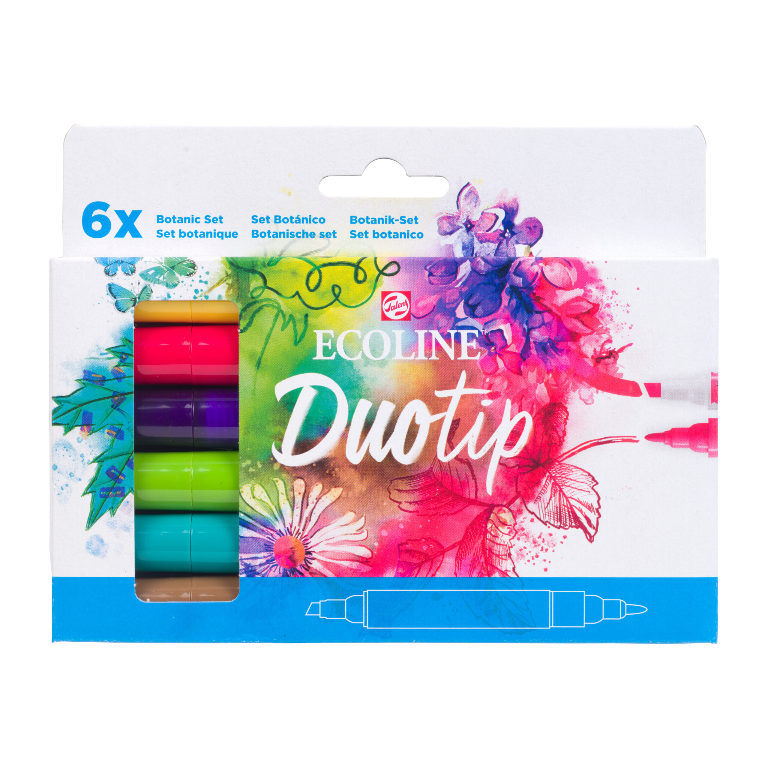 Ecoline Duotip marker set Botanisch | 6 kleuren