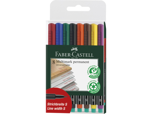 Marker FC Multimark permanent S 8 delig etui