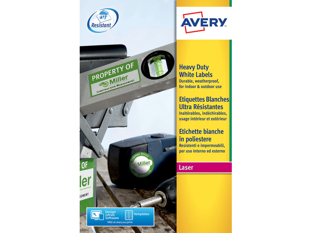 Weerbest. etiket Avery 99,1x 38,1mm doos 20 vel 14 et. per