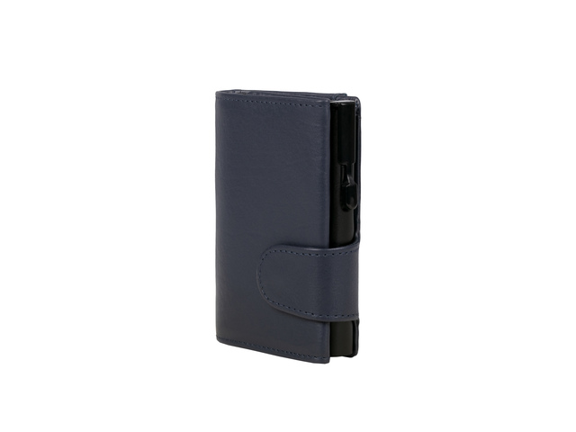 Pasjeshouder Clicksafe RFID kunstleer BL/ZW 8 pasjes