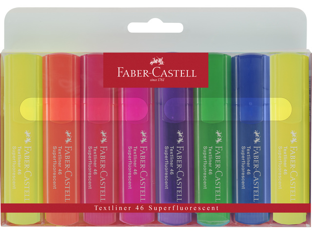 Tekstmarker FC 1546 etui a 8st. (6+2 geel)