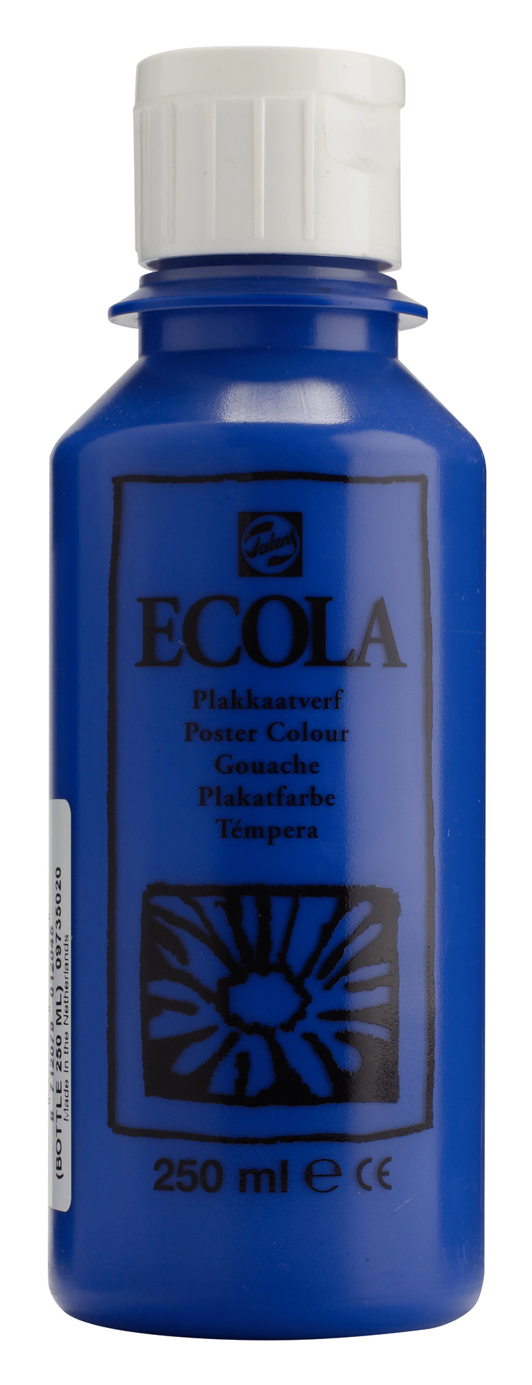 Ecola Plakkaatverf Fles 250 ml Donkerblauw 502