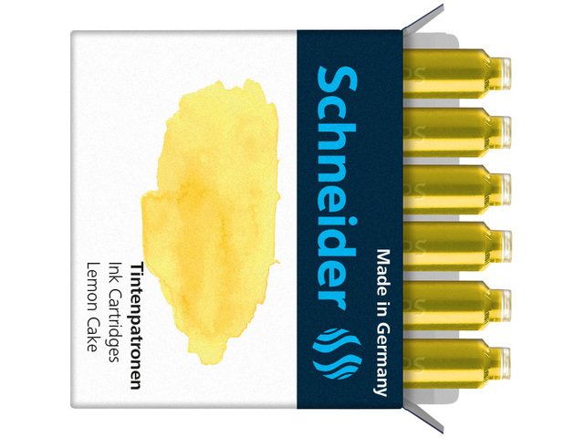 Inktpatronen Schneider pastel Lemon Cake geel/oranje doos 6s