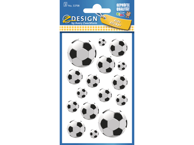 Papieretiket Z-design Kids pakje a 3 vel voetbal