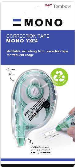 Tombow Correctie tape MONO-YXE4, navulbaar, 4,2 mm x 16 m