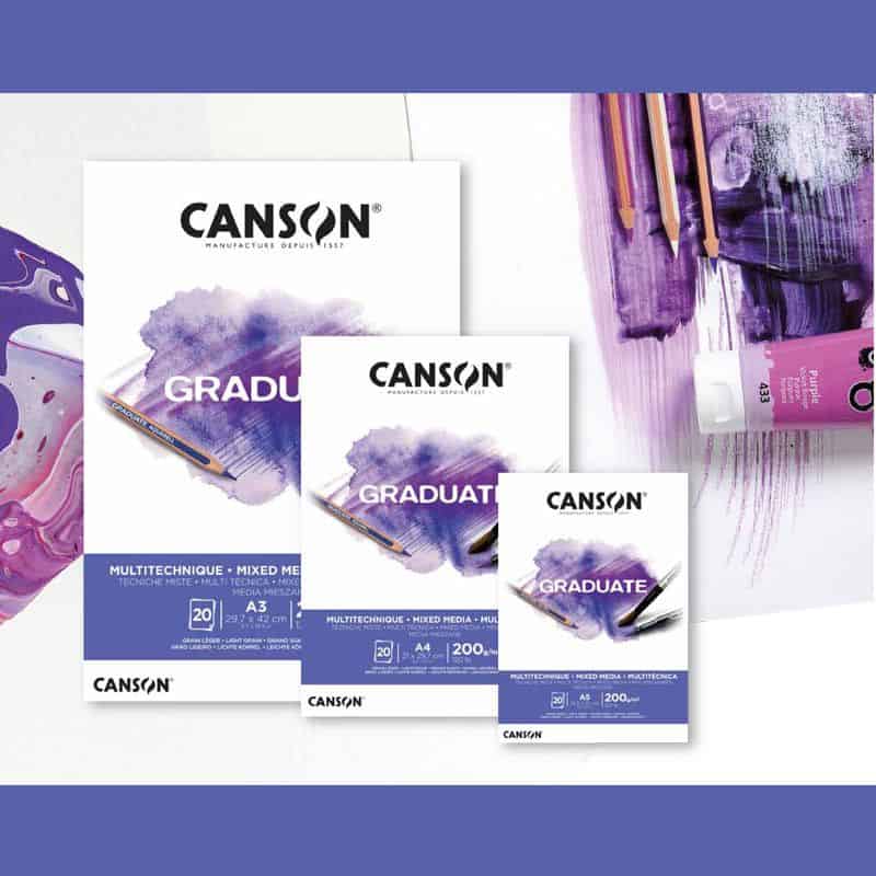 Canson Graduate Multitechnique  papierblok 200 g/m² - 20 pagina’s