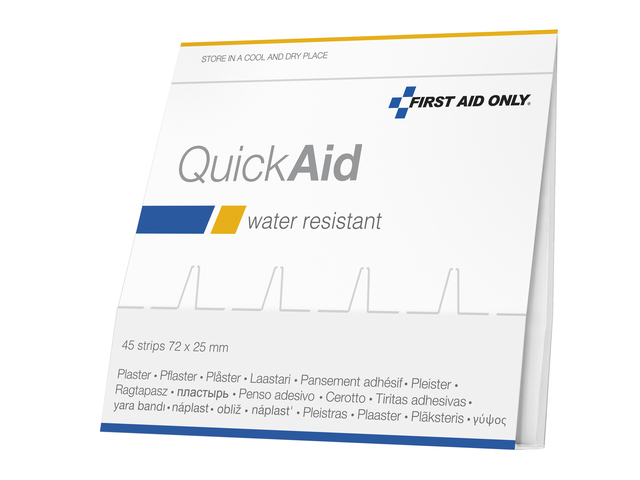 Pleisters refill First Aid Only waterproof 45 stuks voor