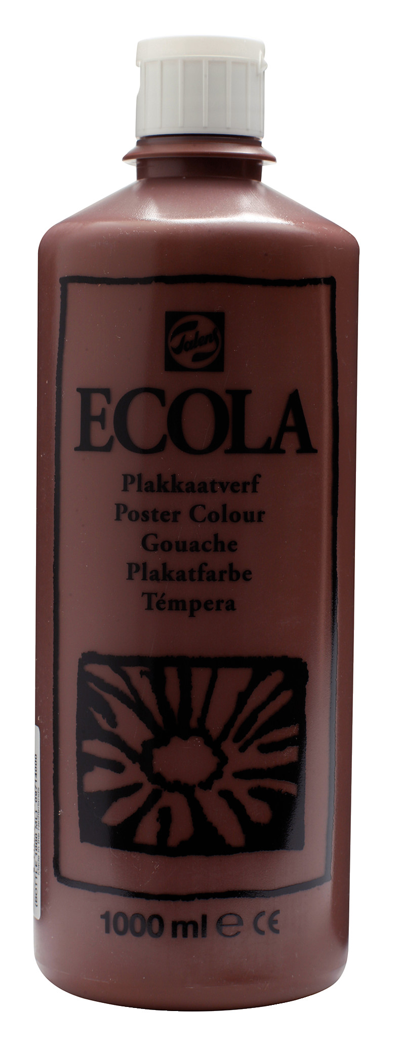 Ecola Plakkaatverf Fles 1000 ml Brown 400