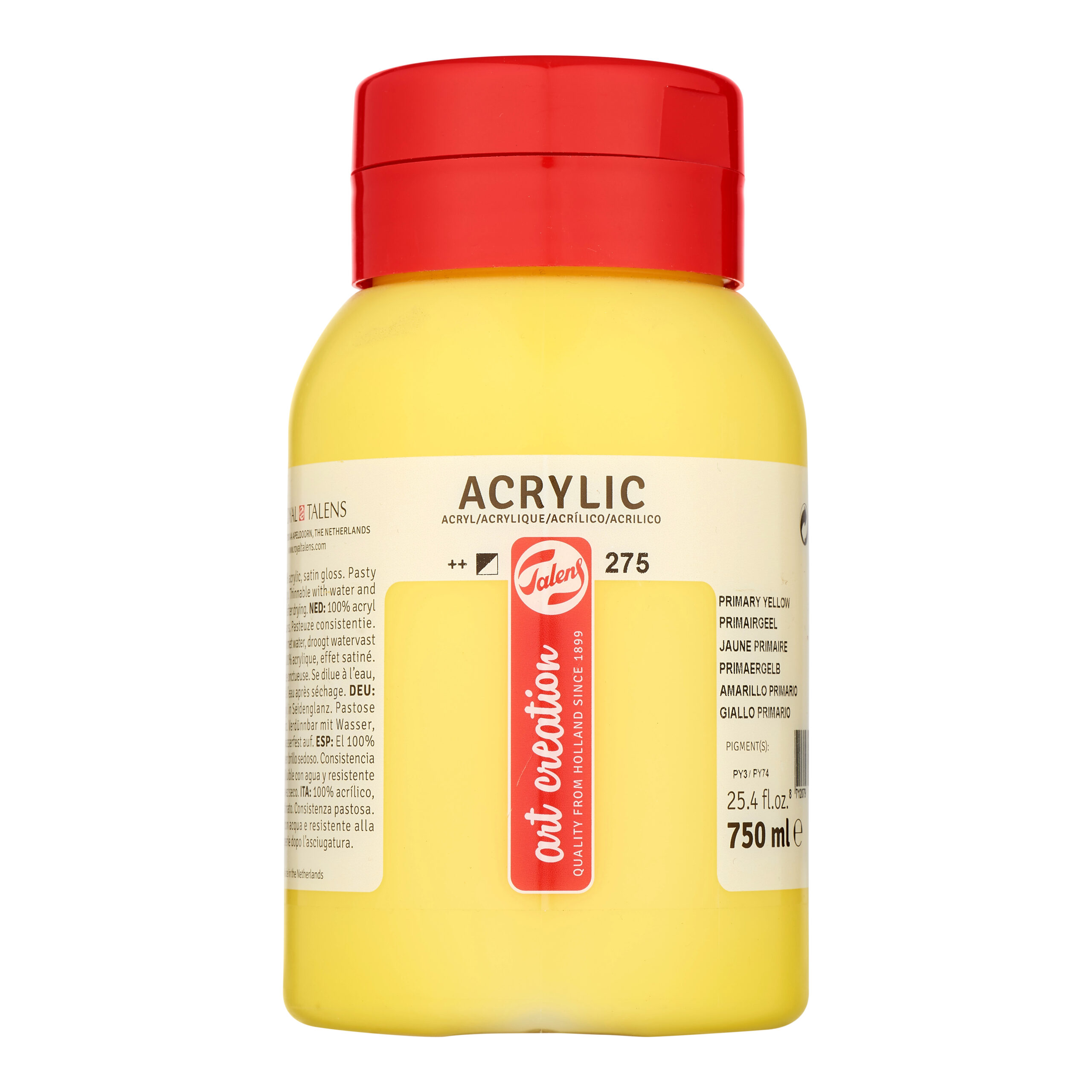 Talens Art Creation Acrylverf Pot 750 ml Primairgeel 275