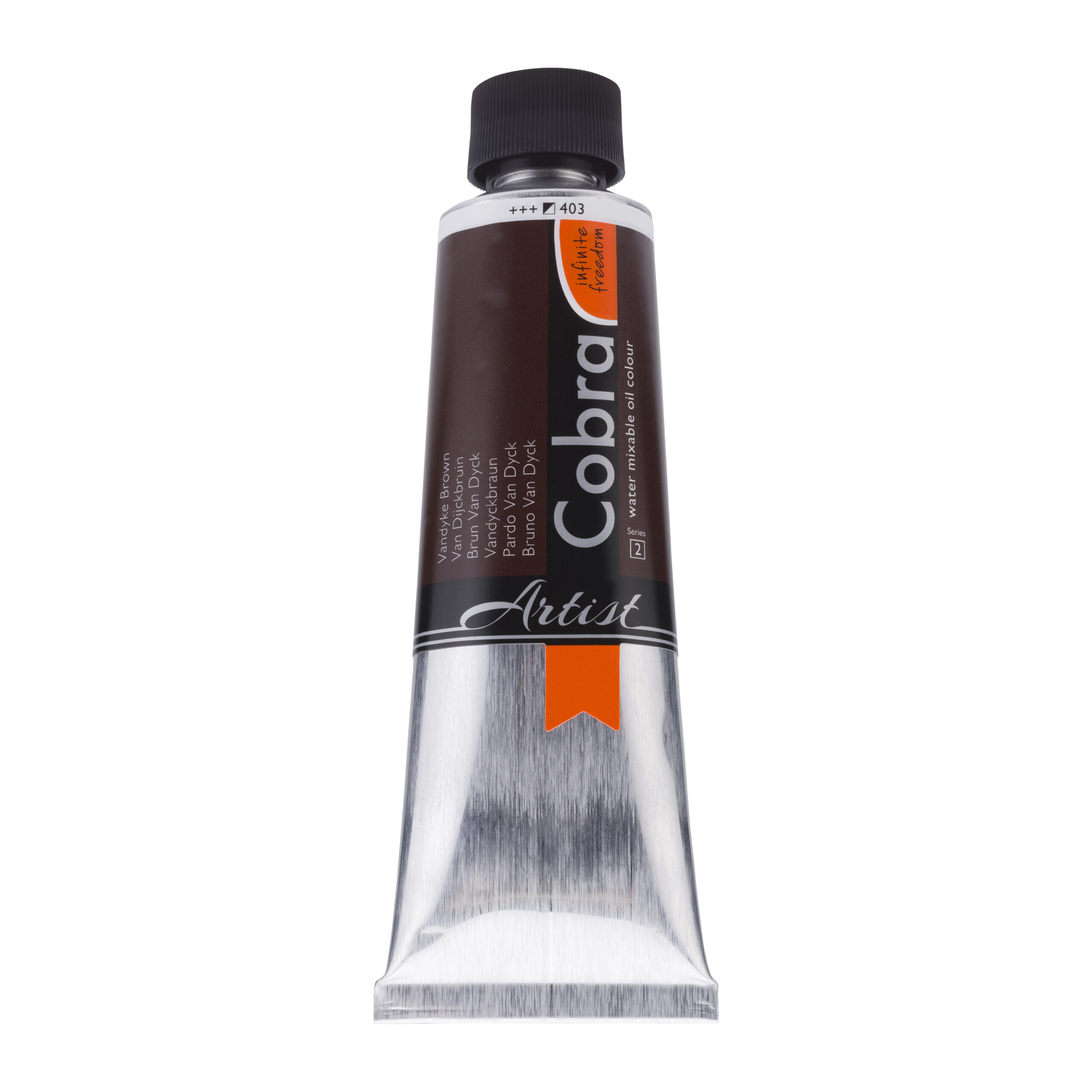 Cobra Artist Water Vermengbare Olieverf Tube 150 ml Van Dijckbruin 403