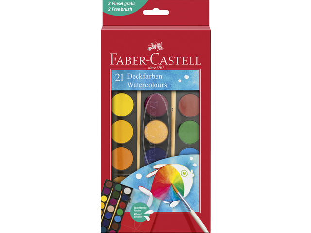 Waterverfdoos FC 21 kleuren (diameter 24cm) incl.