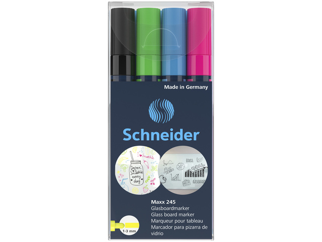 Marker Schneider Maxx 245 4st in etui: zwart, groen,