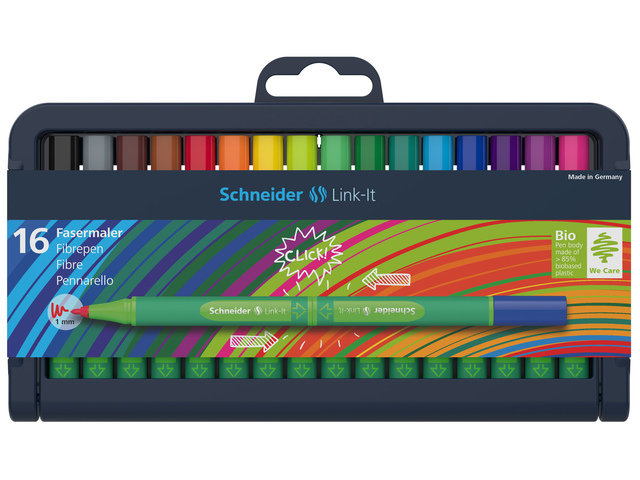 Viltstift Schneider Link-It verstelbare pencil case 16 stu