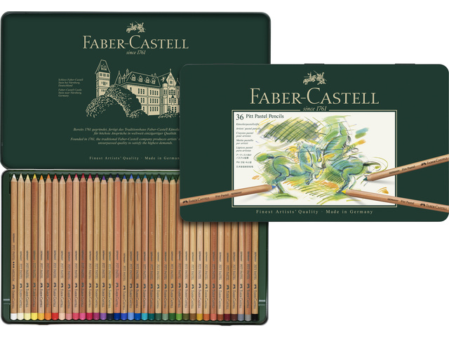 Pastelpotlood FC Pitt metalen etui à 36 st.