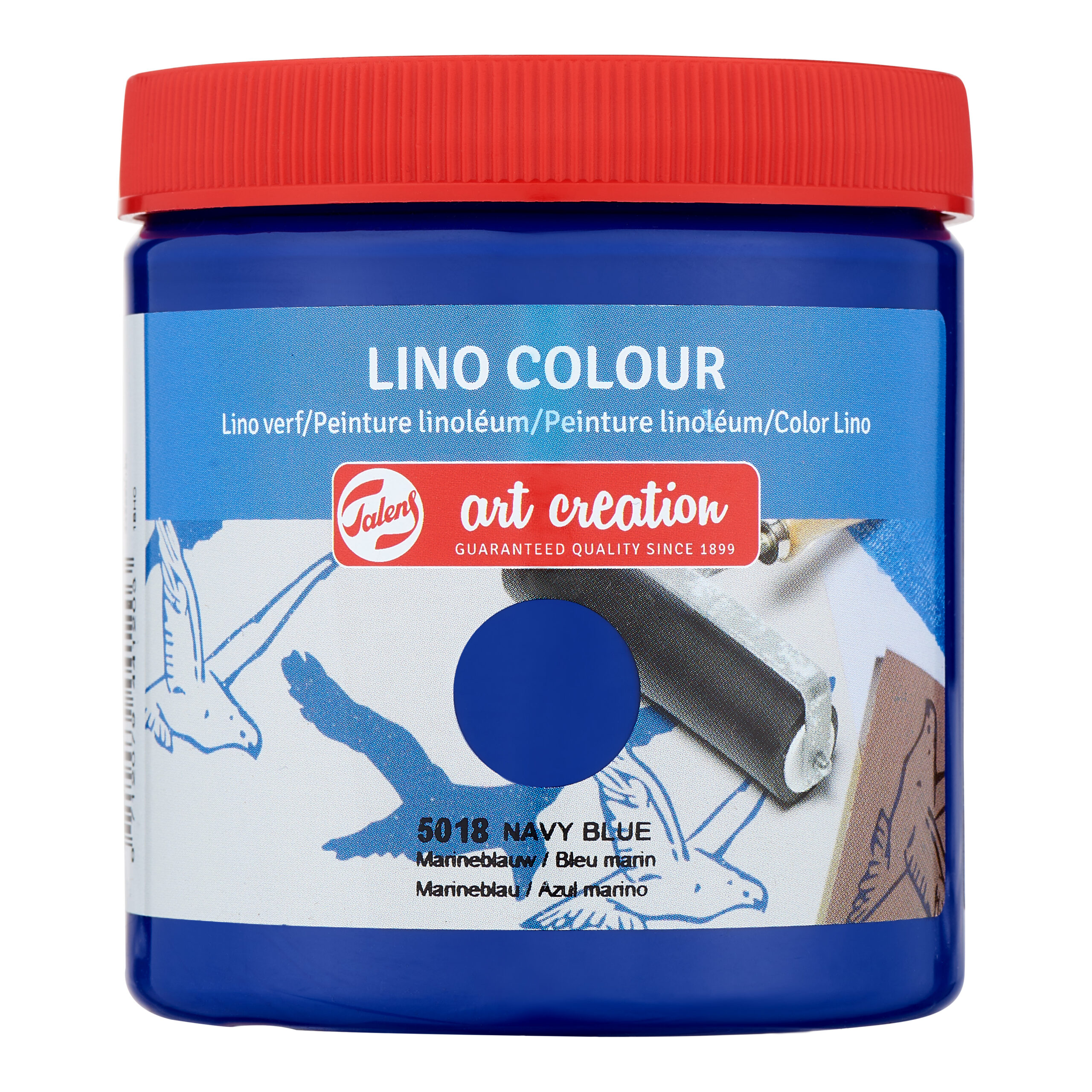 Talens Art Creation Lino verf Pot 250 ml Marineblauw 5018