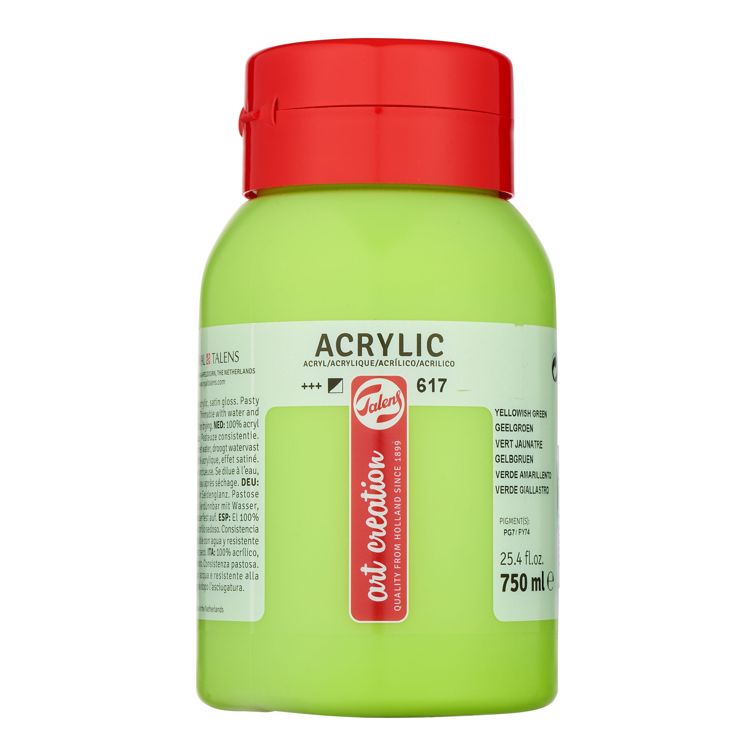 Talens Art Creation Acrylverf Pot 750 ml Geelgroen 617