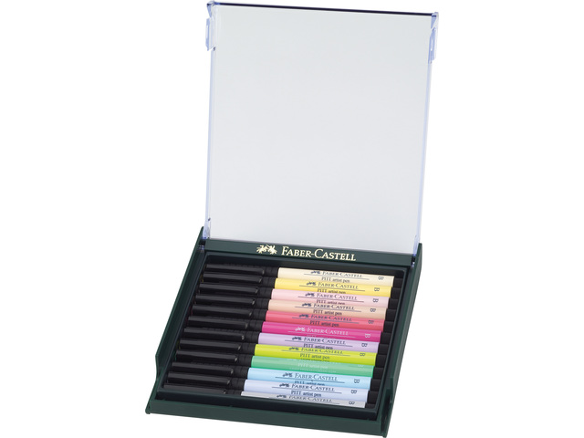Tekenstift FC Pitt Artist Pen Brush set 12 stuks pastel